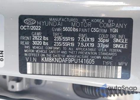2023 Hyundai Ioniq 5 Sel from USA, damaged, VIN KM8KNDAF9PU141605
